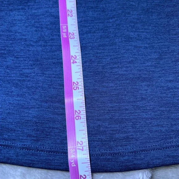 Under Armour Mens Size Large 1/2 Zip Blue Heather HeatGear Pullover Tech 2.0 - Picture 10 of 14